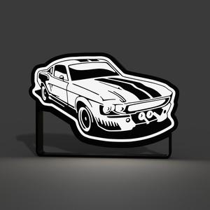 Ford Mustang Car Fan Art Lightbox LED Lamp