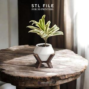 Pedestal Flower Planter 3D STL Files, 3D Pot Print Files