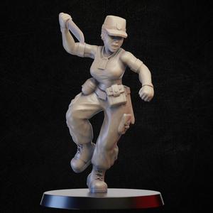Soldier female knife attack