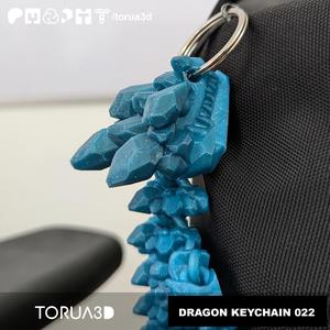 Articulated Dragon 022 Keychain – Print in place – No supports – STL