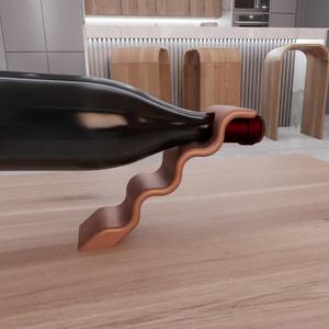 3D Wine Bottle Holder Stand Accessory with Stl Files & 3D Printing, Stand Desk, Bottle Stand, 3D Printed Decor, Ready To Print