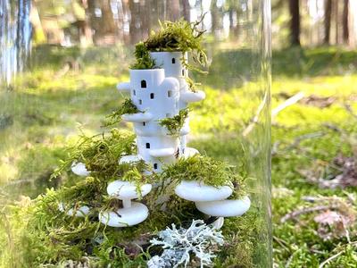 Moss City Diorama Bottle Garden