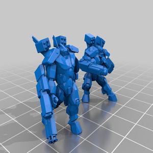 tau commander suit – dynamically posed