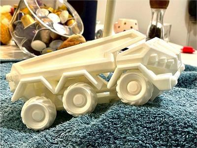 CyberDump (fully 3D printable articulated 6-wheeler, with independent suspension)