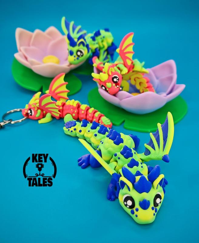 The Dragon – Claire & Lotus (flexi – mini – keychain)