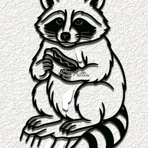 hotdog raccoon wall art home decor