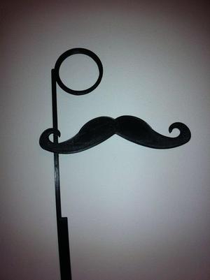 Mustache and Monocle on a thin Stick
