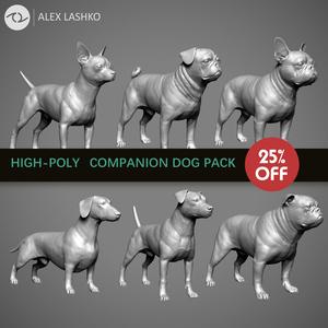 Companion Dog Pack High-Poly Collection