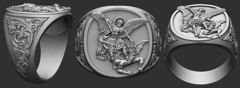 Saint Michael the Archangel Ring