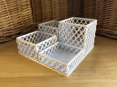 Chain Link Gridfinity Bin 2×2 (40mm)
