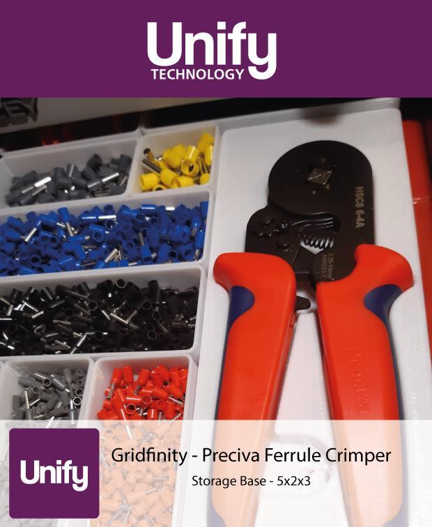 Gridfinity Preciva Ferrule Crimping Tool Base 5x2x3