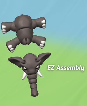 Excitable Elephant – Articulated Fidget Elephant – Ludo 3D Printed Flexy Fidget Toy