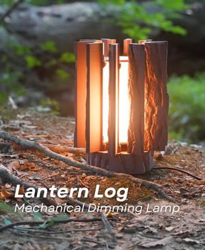 Lantern log – Mechanically Dimming Lamp with Real Log Texture