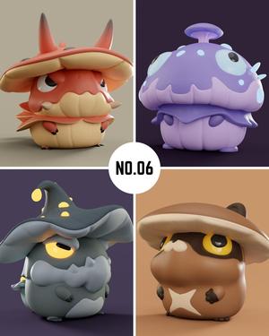 Grumpii 3D Printable Art Toy – Chubbii Series – Set 6