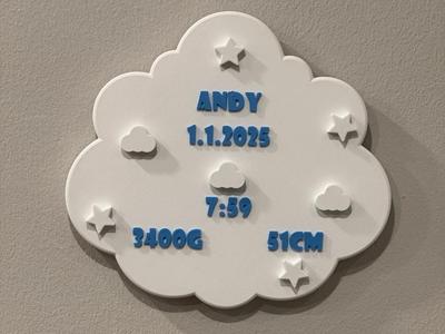 Birth Sign – Personalized Baby Cloud