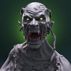Cyberpunk Vampire Bust 3D Printing Figurine | Assembly
