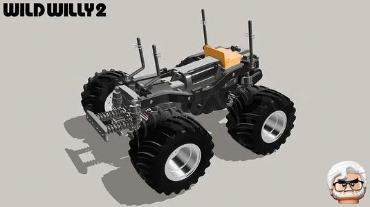 TAMIYA Wild Willy 2 : holder for electronic