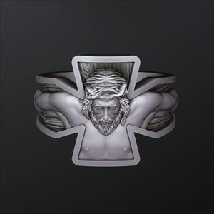Jesus Crucifixion Cross Ring