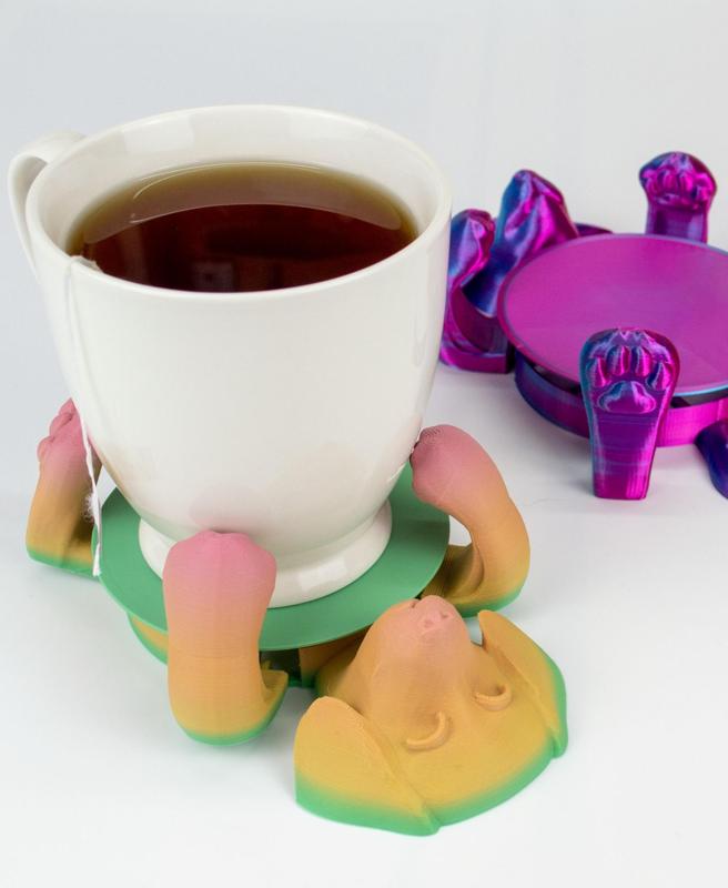 Cute Dog Mug Hugger: Self-Adjusting Coaster