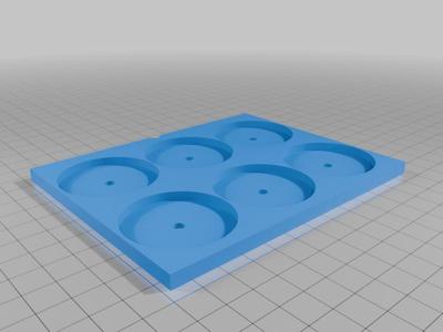 Kings of war movement trays for magnetic round bases (Chunky)