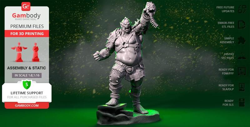 Orc The Executioner STL files for 3D Printing | Assembly Model