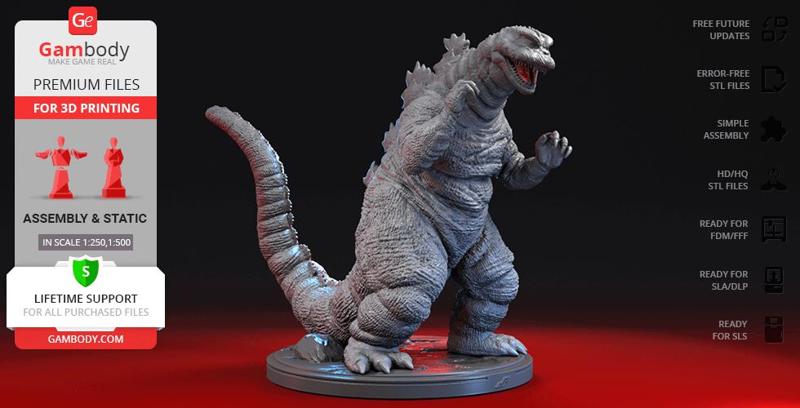 Godzilla The SoshingekiGoji 3D Printing Figurine | Assembly