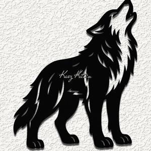 howling wolf d wall art home decor