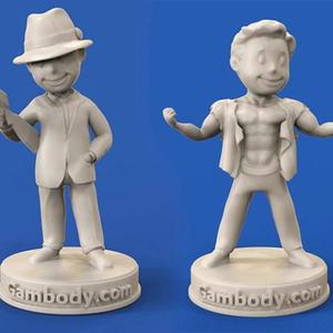 Vault Boy: Adrenaline Rush and Gangster 3D Print Models  | Scale Figures