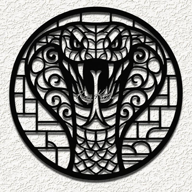 king cobra glass wall art home decor