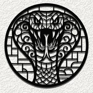 king cobra glass wall art home decor