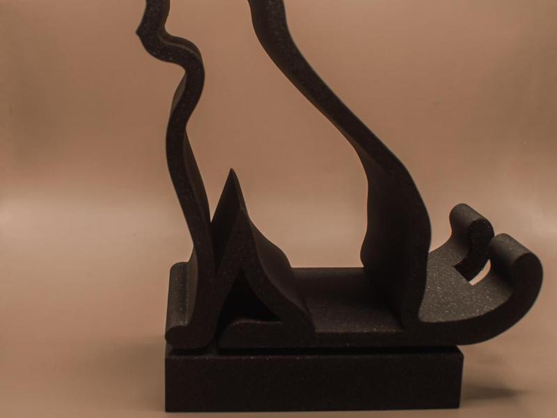 Cat phone stand with base