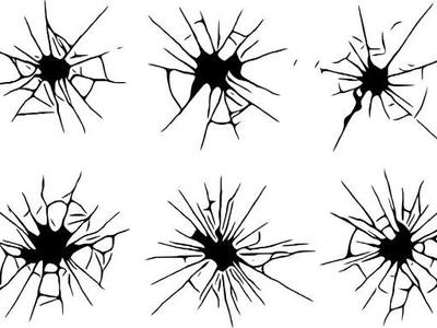 Set of 6 Bullet Holes