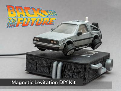 a somewhat toonified Delorean