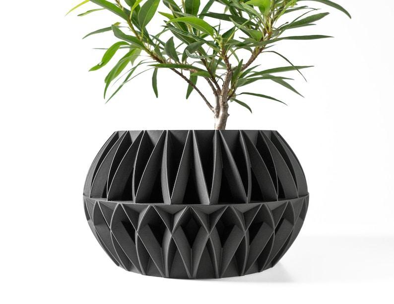 The Oku Planter Pot STL 3D Print File, Digital Download for 3D Printing, Home Decor Planter for Plants & Flowers