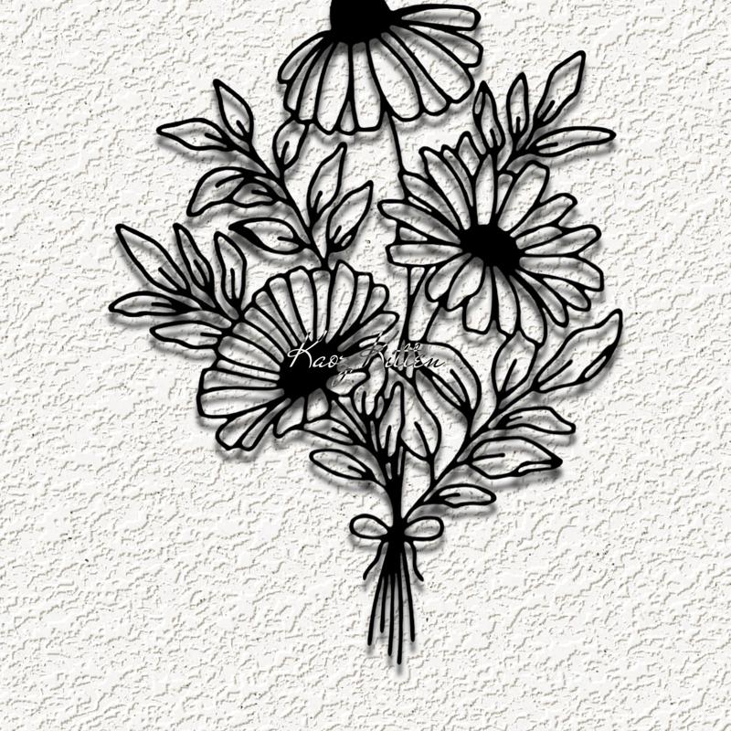 country flowers a WALL ART HOME DECOR