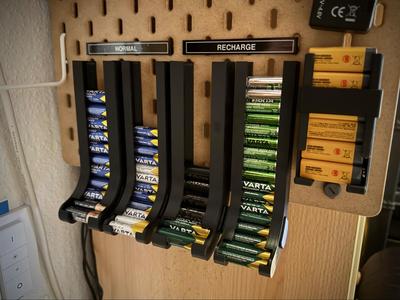 AA and AAA battery dispenser for SKÅDIS