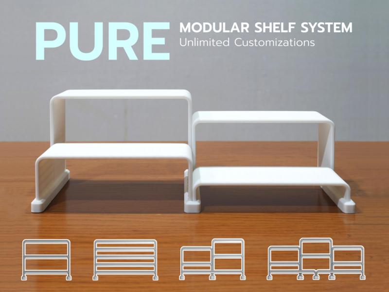 Pure – Customizable Modular Display Shelf