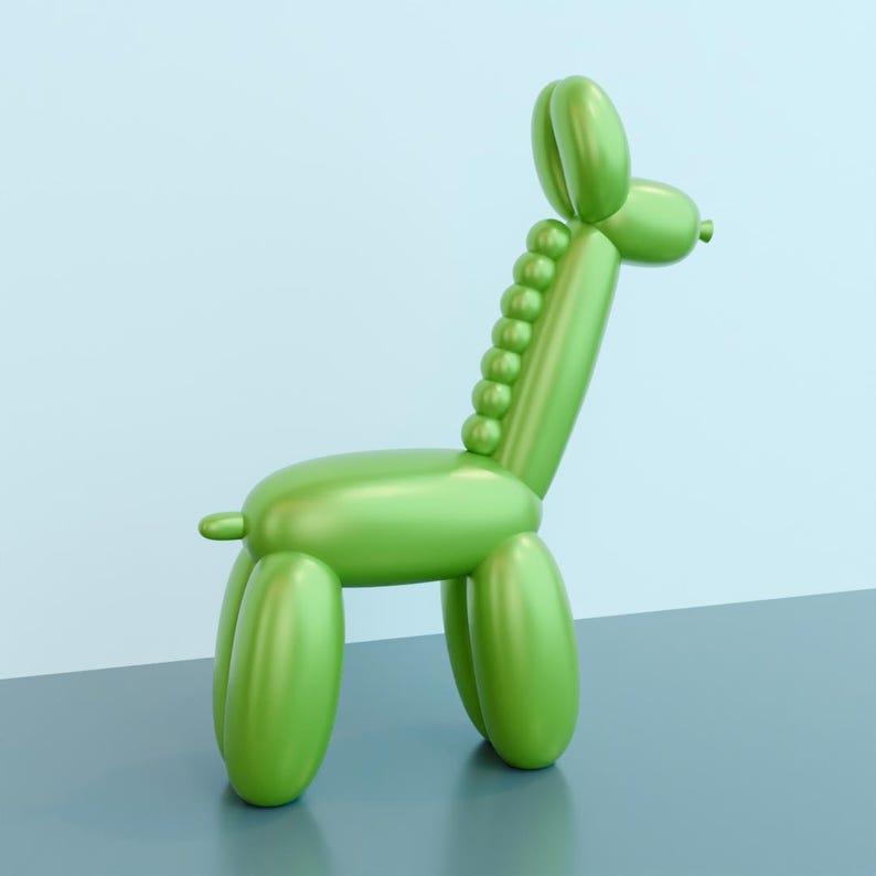 3d printing stl file balloon giraffe decoration for home 3d printer