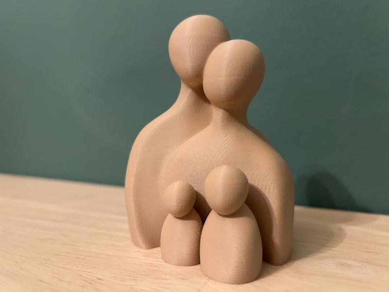Modern family statue