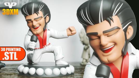 Elvis Chibi STL for 3D Printing 3DXM ChibiSTL
