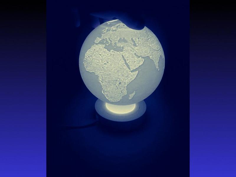 Earth Globe Lithophane
