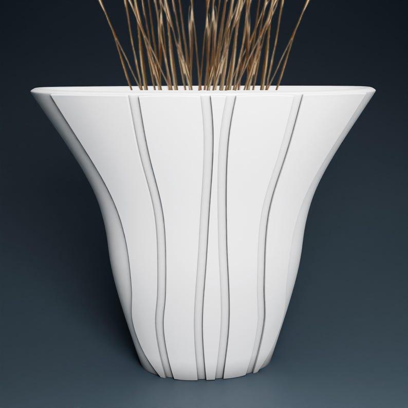Modern Vase STL 3D Printer file, instant download, unique home decor