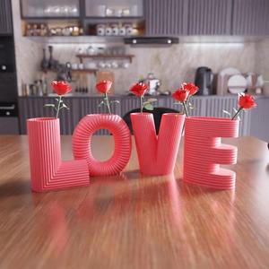 3D Love Letter Vases as Stl File & Valentine Gift, Love Prints, Flower Vase, Valentine Decor, Valentine Art, Plant Pot, Gift for Couple