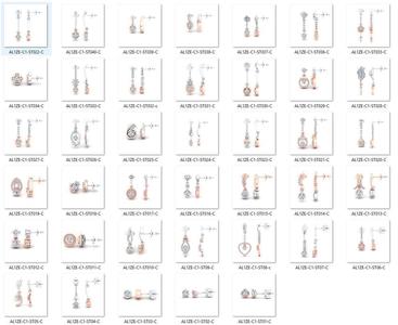 BULK-3DM-With Gems-EARRING 40 Files