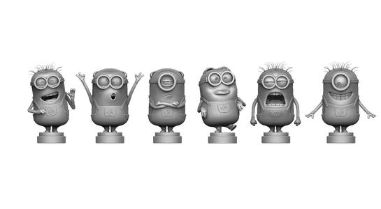 SET MINION FOR 3D PRINT 6 CHARACTERS