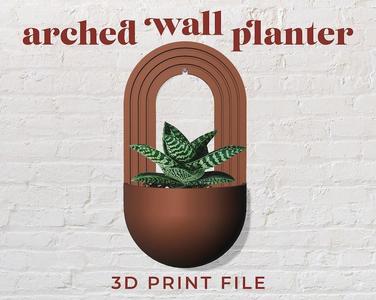 8″ Arched Wall Planter 3D Print File