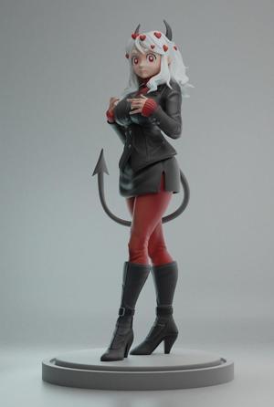 Helltaker Modeus  suit and sweater