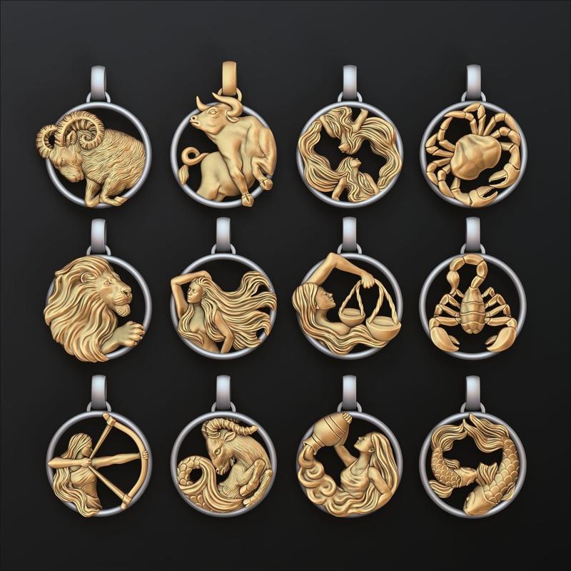 Zodiac Horoscope Pendants Set Pack