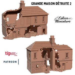 Destroyed House 3 – 28mm for wargame