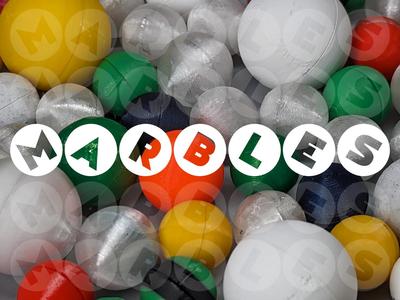 Marbles, Mini Spheres, Small Balls (13.6mm, 14mm, 16mm, 18mm, 24.5mm)